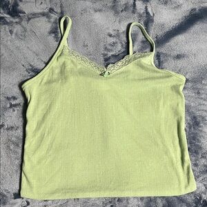 Colsie Light Green Lace Trim Camisole